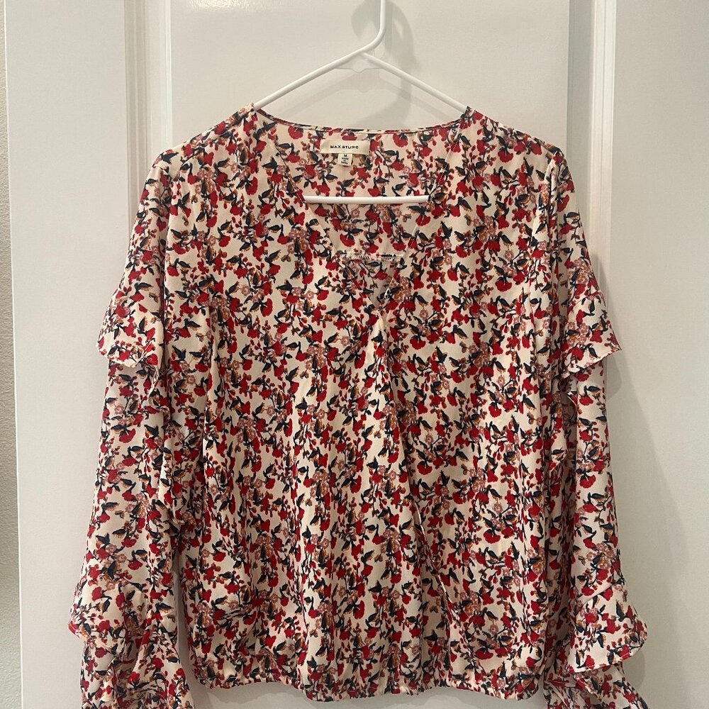 Max Studio V Neck Blouse